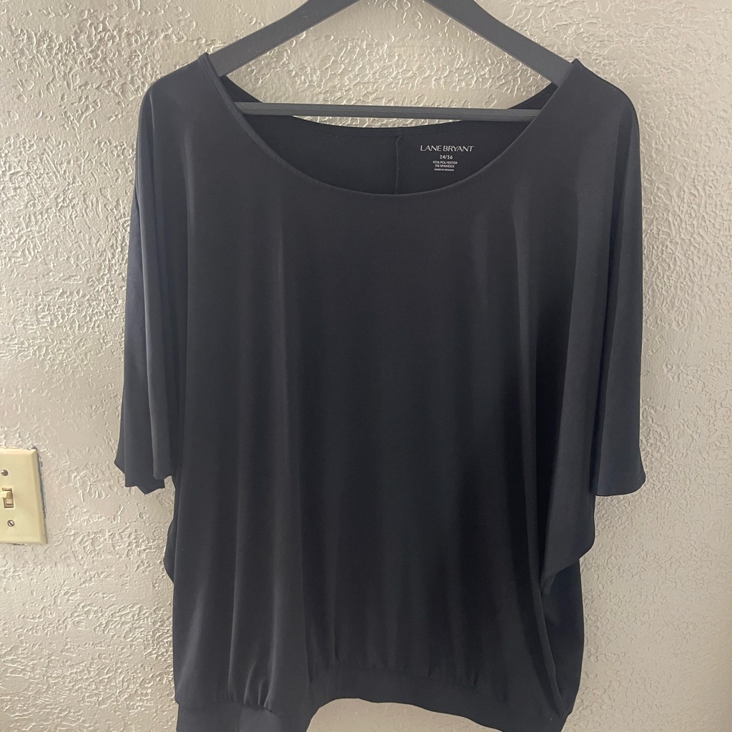 Nwot Lane Bryant Elegant Black Blouse Size 14/16